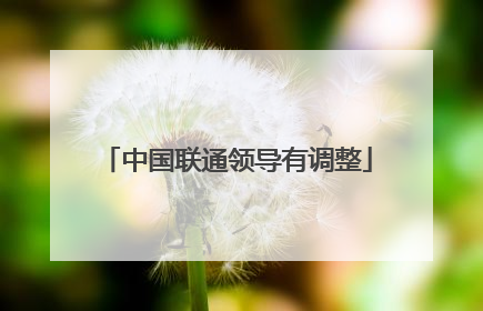 中国联通领导有调整