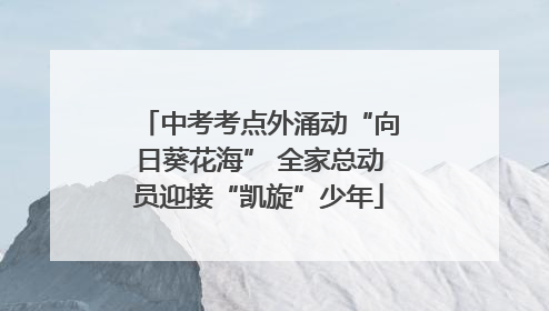 中考考点外涌动“向日葵花海” 全家总动员迎接“凯旋”少年