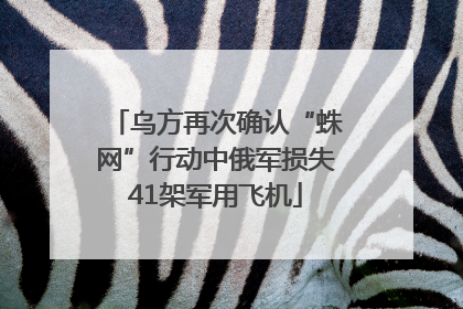 乌方再次确认“蛛网”行动中俄军损失41架军用飞机
