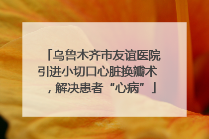 乌鲁木齐市友谊医院引进小切口心脏换瓣术，解决患者“心病”
