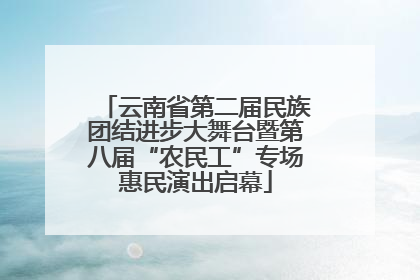 云南省第二届民族团结进步大舞台暨第八届“农民工”专场惠民演出启幕