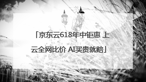 京东云618年中钜惠 上云全网比价 AI买贵就赔