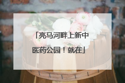 亮马河畔上新中医药公园！就在