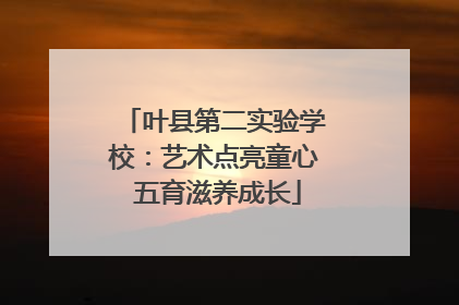 叶县第二实验学校：艺术点亮童心 五育滋养成长