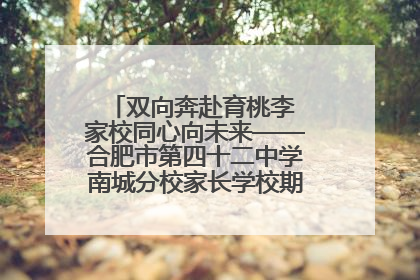 双向奔赴育桃李 家校同心向未来——合肥市第四十二中学南城分校家长学校期末总结会圆满召开