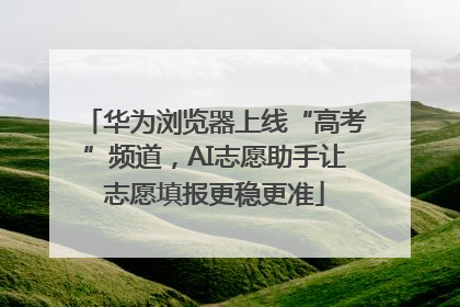 华为浏览器上线“高考”频道，AI志愿助手让志愿填报更稳更准