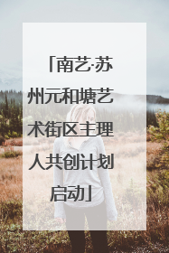 南艺·苏州元和塘艺术街区主理人共创计划启动