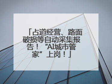 占道经营、路面破损等自动采集报告！“AI城市管家”上岗！