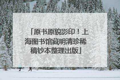 原书原貌影印！上海图书馆藏明清珍稀稿钞本整理出版