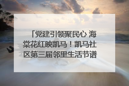 党建引领聚民心 海棠花红映凯马！凯马社区第三届邻里生活节谱写幸福新篇章