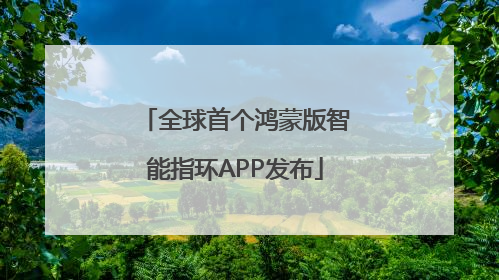 全球首个鸿蒙版智能指环APP发布