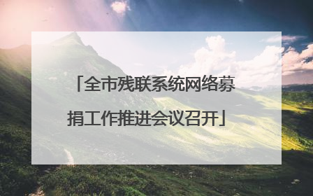 全市残联系统网络募捐工作推进会议召开