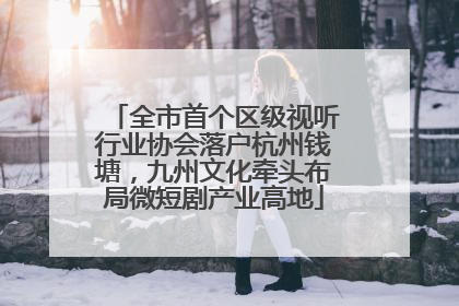 全市首个区级视听行业协会落户杭州钱塘，九州文化牵头布局微短剧产业高地