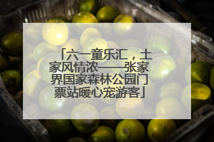 六一童乐汇，土家风情浓——张家界国家森林公园门票站暖心宠游客