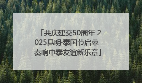 共庆建交50周年 2025昆明·泰国节启幕 奏响中泰友谊新乐章