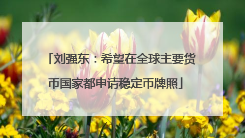刘强东：希望在全球主要货币国家都申请稳定币牌照