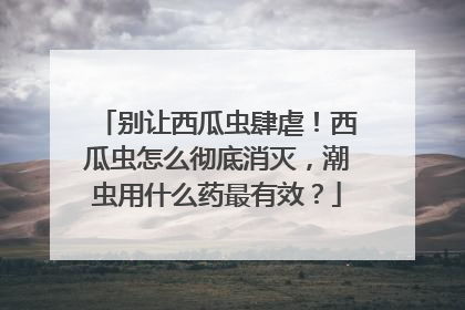 别让西瓜虫肆虐！西瓜虫怎么彻底消灭，潮虫用什么药最有效？