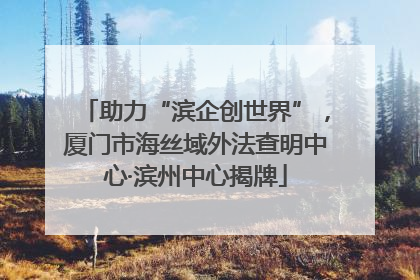 助力“滨企创世界”，厦门市海丝域外法查明中心·滨州中心揭牌