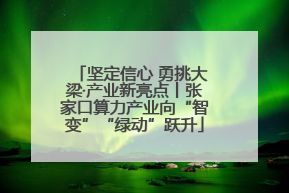 坚定信心 勇挑大梁·产业新亮点丨张家口算力产业向“智变”“绿动”跃升
