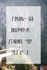 各执一词 加沙停火方案陷“罗生门”