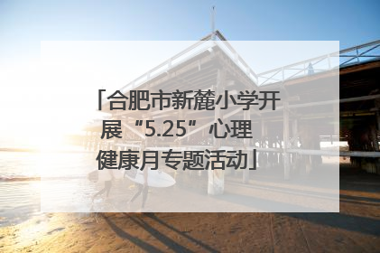 合肥市新麓小学开展“5.25”心理健康月专题活动