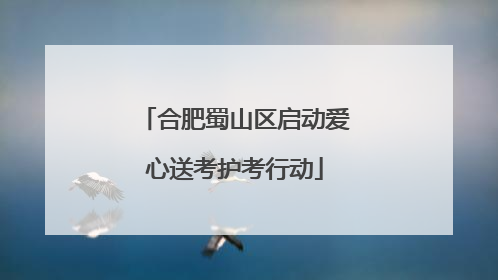 合肥蜀山区启动爱心送考护考行动