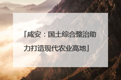 咸安：国土综合整治助力打造现代农业高地