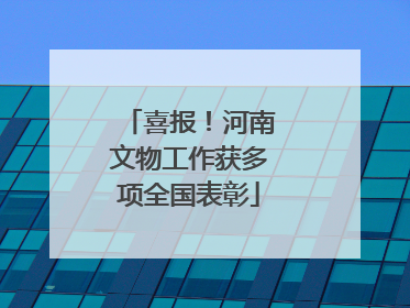 喜报！河南文物工作获多项全国表彰