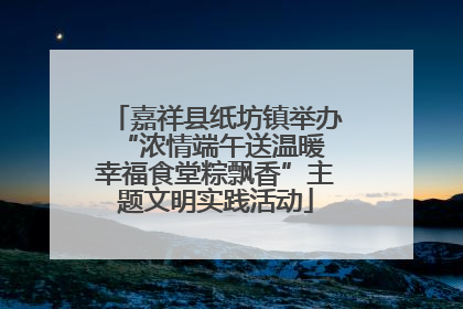 嘉祥县纸坊镇举办“浓情端午送温暖 幸福食堂粽飘香”主题文明实践活动