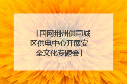 国网荆州供司城区供电中心开展安全文化专题会