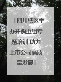 四川辖区举办并购重组专题培训 助力上市公司高质量发展