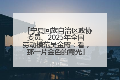 宁夏回族自治区政协委员、2025年全国劳动模范吴金霞：看，那一片金色的霞光
