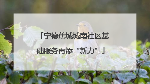 宁德蕉城城南社区基础服务再添“新力”