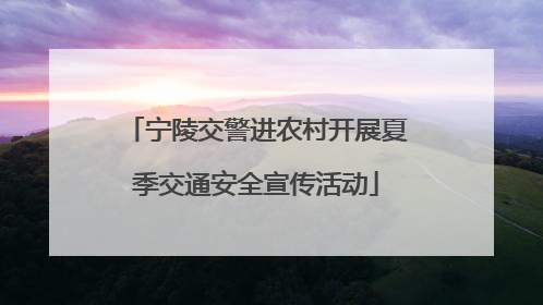 宁陵交警进农村开展夏季交通安全宣传活动