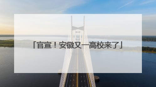官宣！安徽又一高校来了