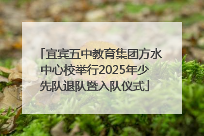 宜宾五中教育集团方水中心校举行2025年少先队退队暨入队仪式