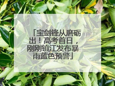 宝剑锋从磨砺出！高考首日，刚刚镇江发布暴雨蓝色预警
