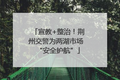宣教+整治！荆州交警为两湖市场“安全护航”