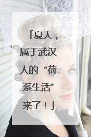 夏天，属于武汉人的“荷系生活”来了！