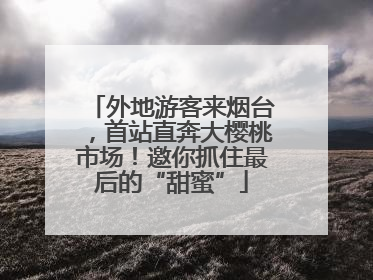 外地游客来烟台，首站直奔大樱桃市场！邀你抓住最后的“甜蜜”