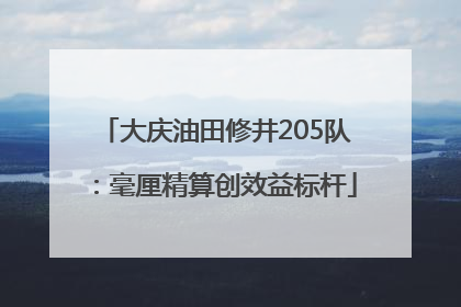 大庆油田修井205队：毫厘精算创效益标杆