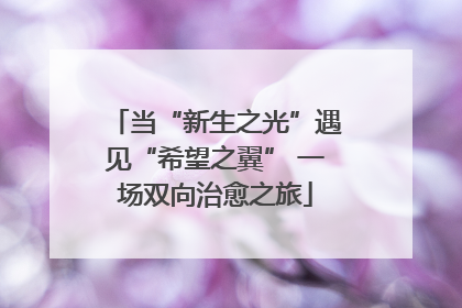 当“新生之光”遇见“希望之翼” 一场双向治愈之旅