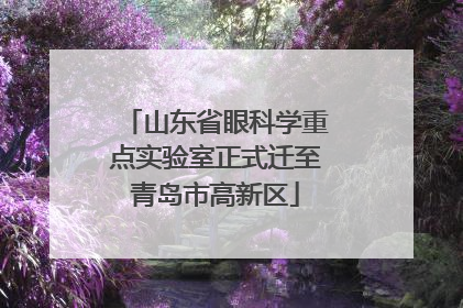 山东省眼科学重点实验室正式迁至青岛市高新区