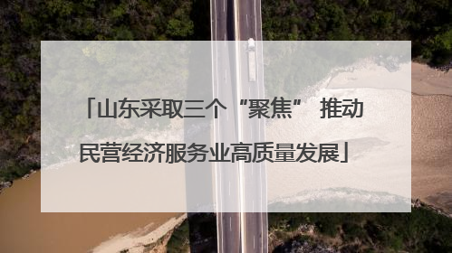 山东采取三个“聚焦” 推动民营经济服务业高质量发展