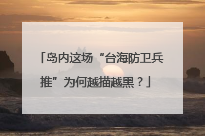 岛内这场“台海防卫兵推”为何越描越黑？