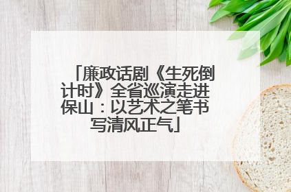 廉政话剧《生死倒计时》全省巡演走进保山：以艺术之笔书写清风正气