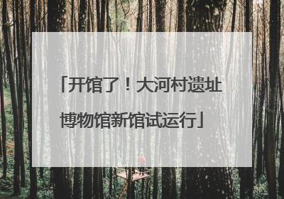 开馆了！大河村遗址博物馆新馆试运行