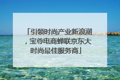 引领时尚产业新浪潮，宝尊电商蝉联京东大时尚最佳服务商