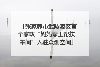 张家界市武陵源区首个家政“妈妈零工帮扶车间”入驻众创空间