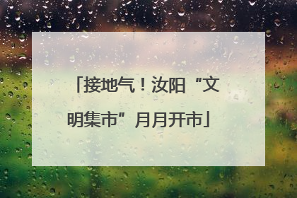 接地气！汝阳“文明集市”月月开市